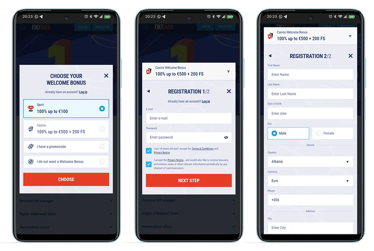 Tikitaka Casino Registration & Login