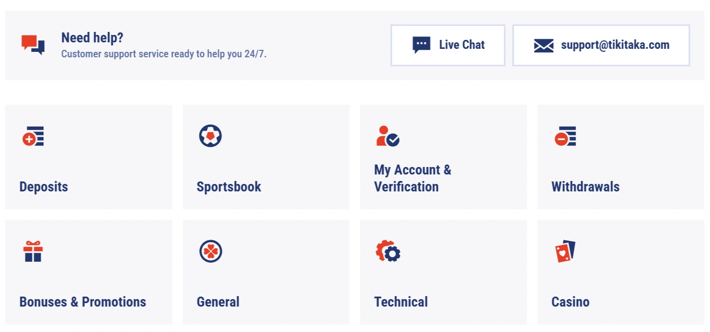 Tikitaka Casino Customer Support